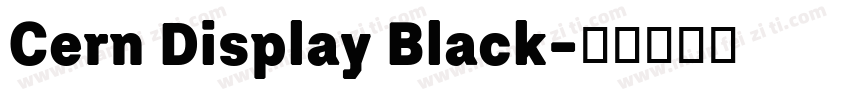 Cern Display Black字体转换